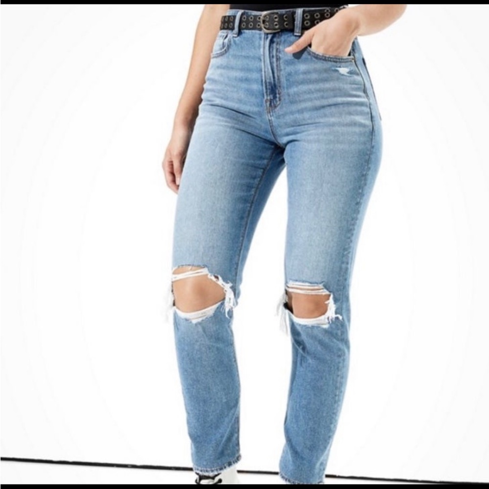american eagle 4 x long mom jeans